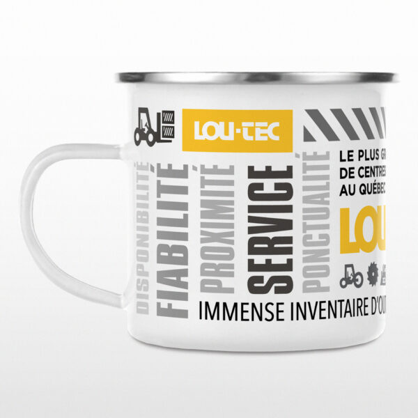 Tasse en émail vintage personnalisé LOU-TEC