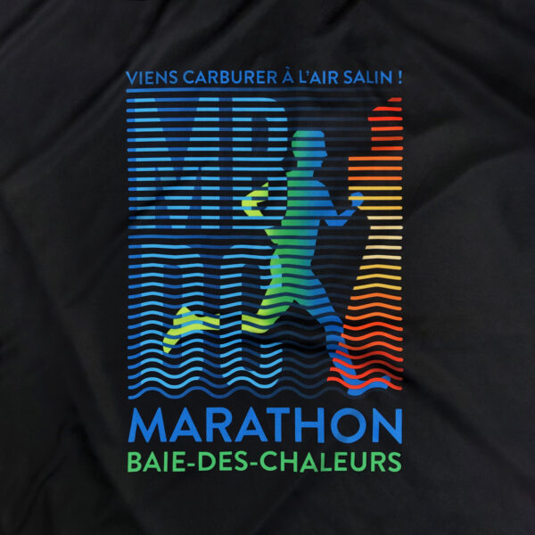 Visuel sur t-shirt Marathon Baie-des-Chaleurs