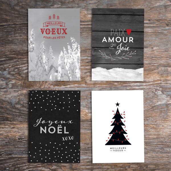 Cartes de souhaits de Noël personnalisées